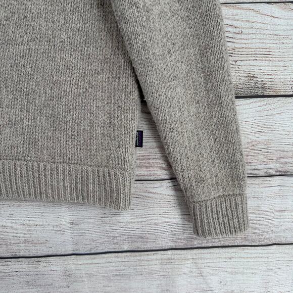 Patagonia Off Country Pullover Sweater Mens Small Beige Wool Silk Blend - Picture 6 of 14
